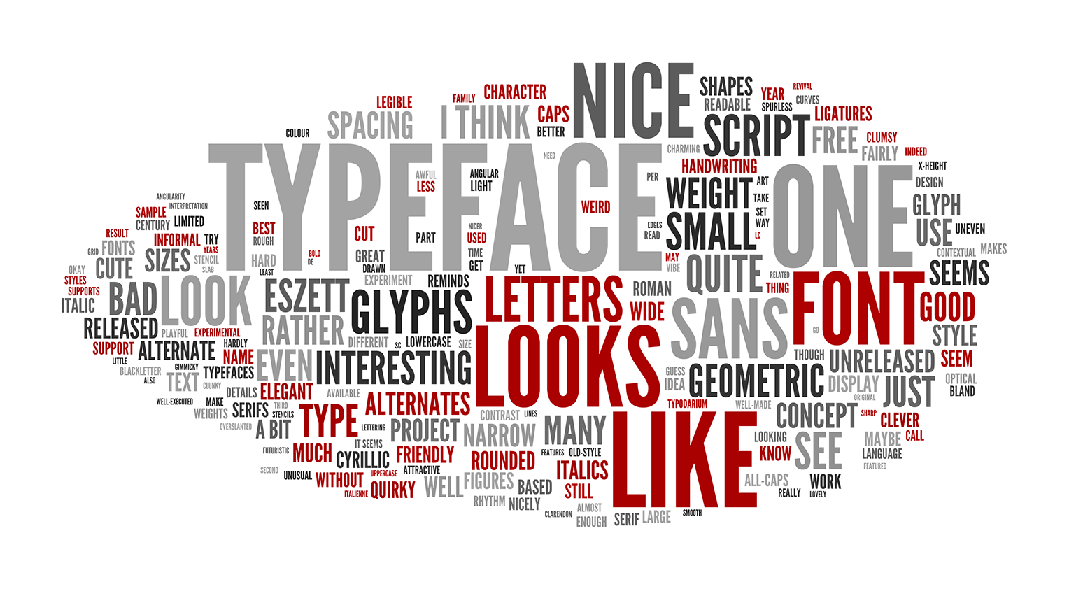 Typodarium 2015: Wordcloud